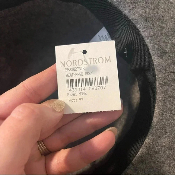 NWT Nordstrom Wool Gray Hat - Picture 5 of 6